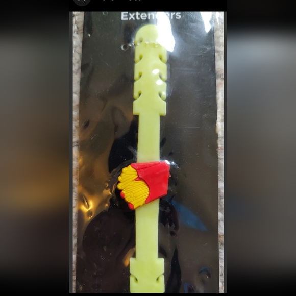 Kid Silicone Adjustable Mask Strap Extenders Lime Green Yellow with French Fries - Picture 3 of 6